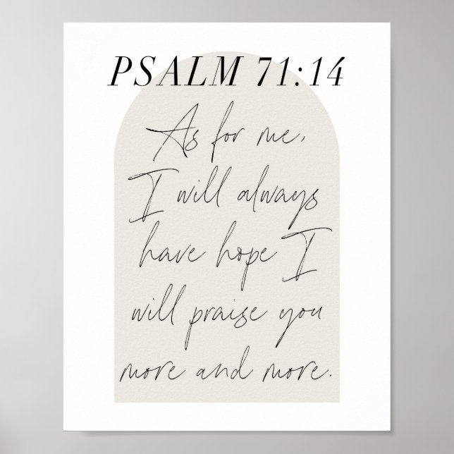 Psalm 71:14 poster (Front)