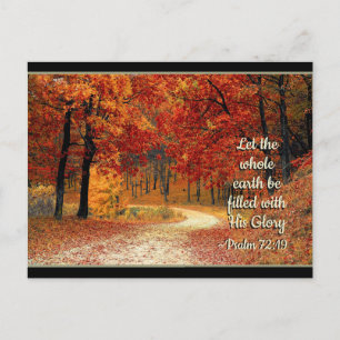 Psalm 72:19 Let the Earth be Filled with His Glory Postcard