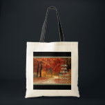 Psalm 72:19 Let the Earth be Filled with His Glory Tote Bag<br><div class="desc">Lovely inspirational quote tote bag depicts a path through an amazing forest of tress ablaze with autumn colors of red,  orange and yellow. It features an inspiring Bible Verse Psalm 72:19,  "Let the whole earth be filled with His Glory."</div>