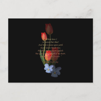 Psalm 73: 25-26 Tulips Postcard