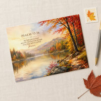 Psalm 73:26 Bible Verse Lake & Autumn Mountain