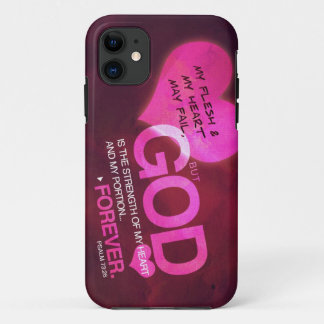 Psalm 73:26 - Pink (iPhone 5) Case-Mate iPhone Case
