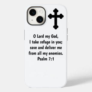 Psalm 7:1 Cross And Bible Verse Case-Mate iPhone 14 Case
