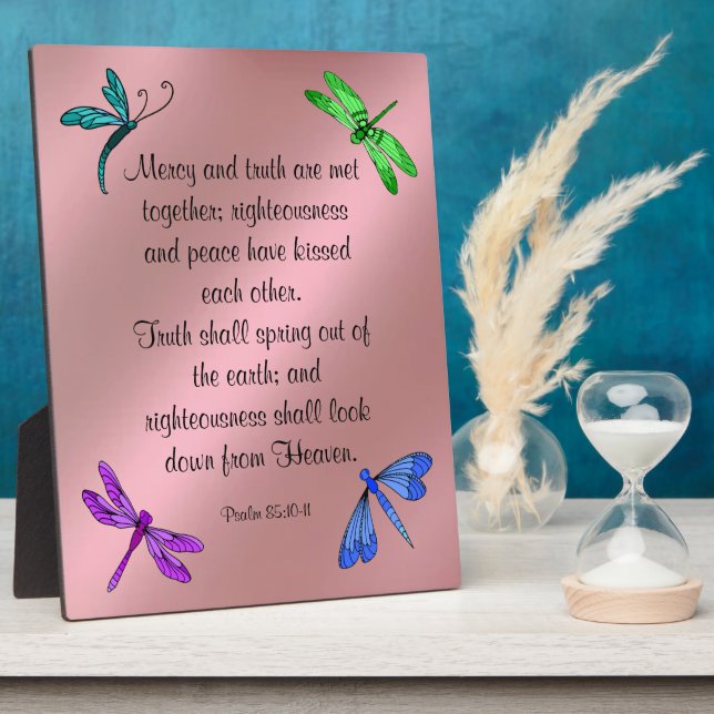 Psalm 85:10-11  Plaque (Side)