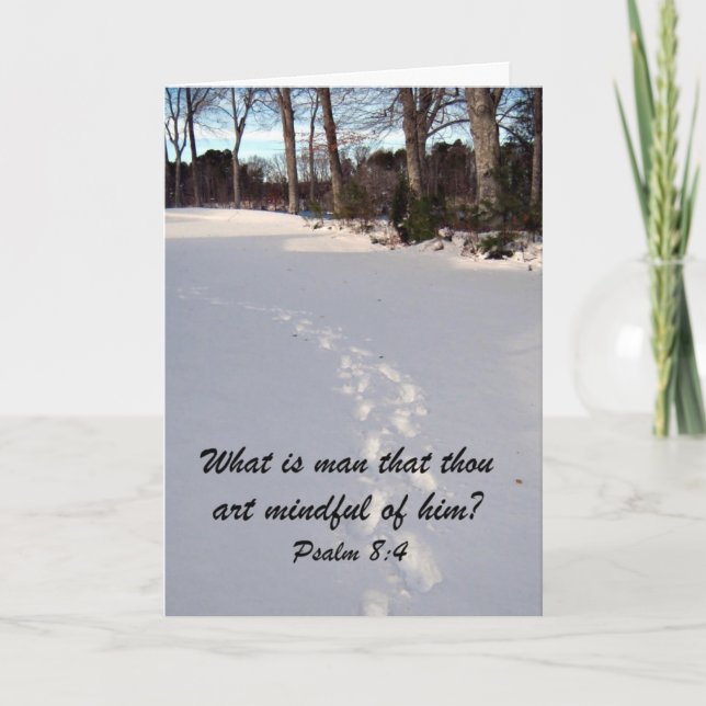 Psalm 8:4 holiday card (Front)
