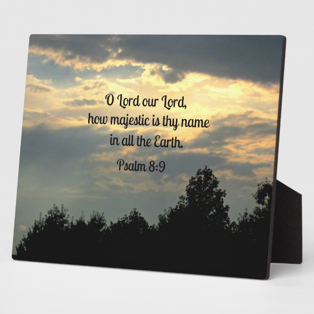 Psalm 8:9 plaque (Side)