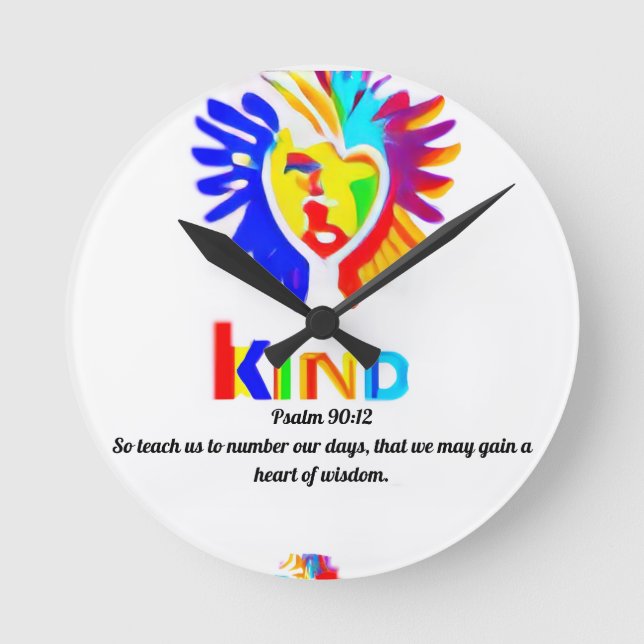 Psalm 90:12 LK Logo Clock – Time with Purpose (Front)