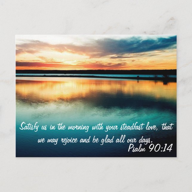 Psalm 90:14 postcard (Front)