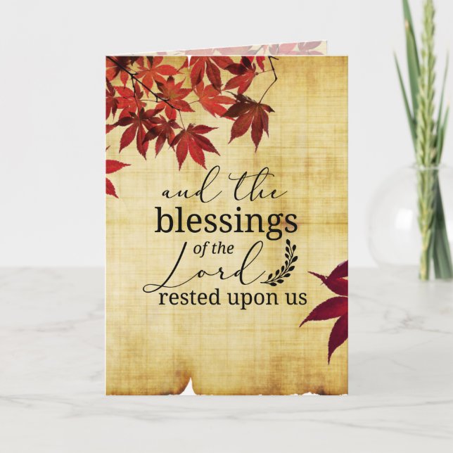 PSALM 90:17 Blessings of the Lord Rested Upon Us Card (Front)
