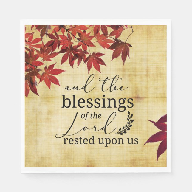 PSALM 90:17 Blessings of the Lord Rested Upon Us Napkin (Front)
