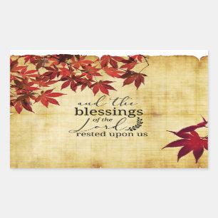 PSALM 90:17 Blessings of the Lord Rested Upon Us Rectangular Sticker