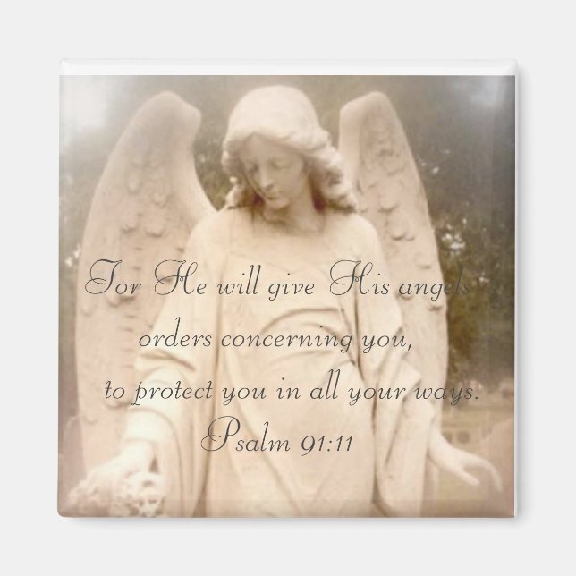 Psalm 91:11 Angels Magnet (Front)