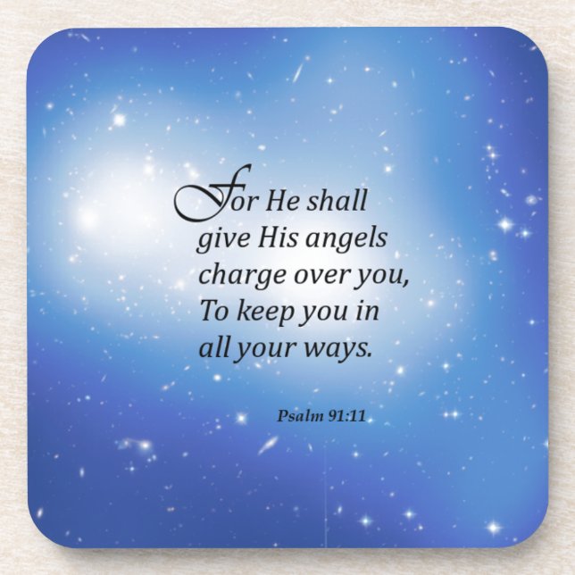Psalm 91:11 coaster (Front)