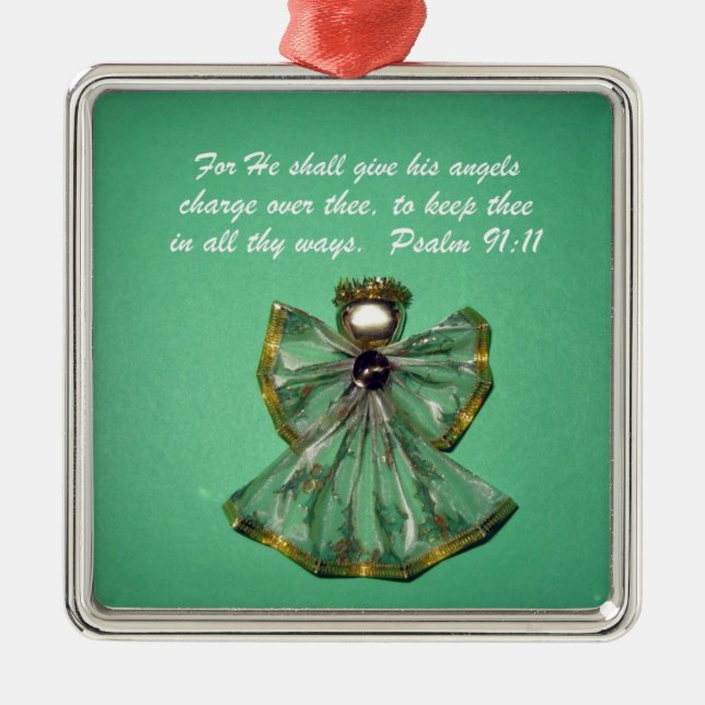 Psalm 91:11 metal tree decoration (Front)