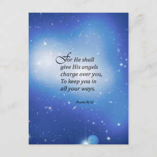 Psalm 91:11 postcard