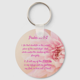 Psalm 91:1-2  key ring