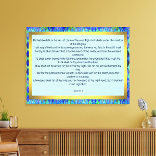 Psalm 91:1-7 canvas print