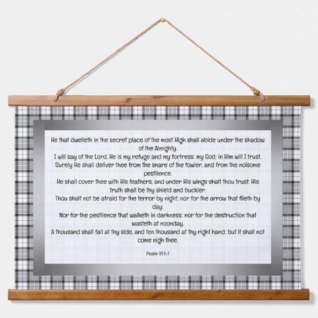 Psalm 91:1-7 hanging tapestry (Front)