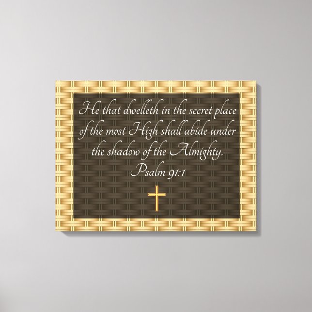 Psalm 91:1  canvas print (Front)