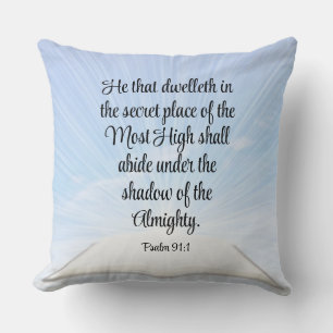 Psalm 91:1 cushion