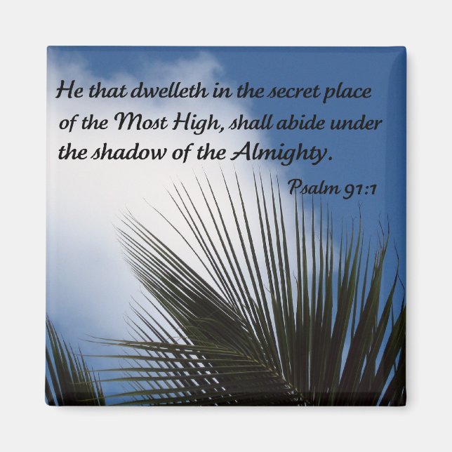 Psalm 91:1 magnet (Front)