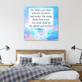 Psalm 91:4 canvas print
