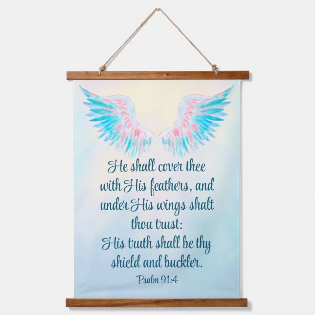 Psalm 91:4 hanging tapestry (Front)