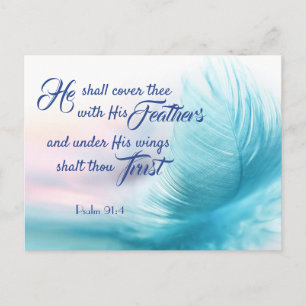 Psalm 91:4 King James Version Postcard