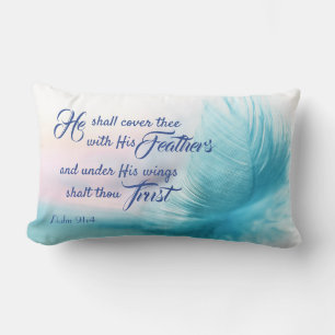 Psalm 91:4 Lumbar Pillow - Kings James Version