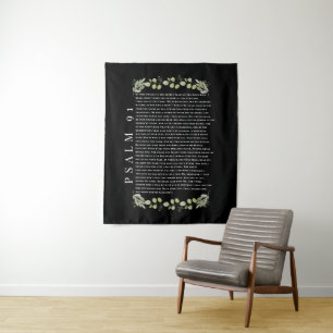 Psalm 91 Beautiful Eucalyptus Leaves Christian  Tapestry