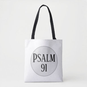 Psalm 91 Bible Verse Christian Tote Bag