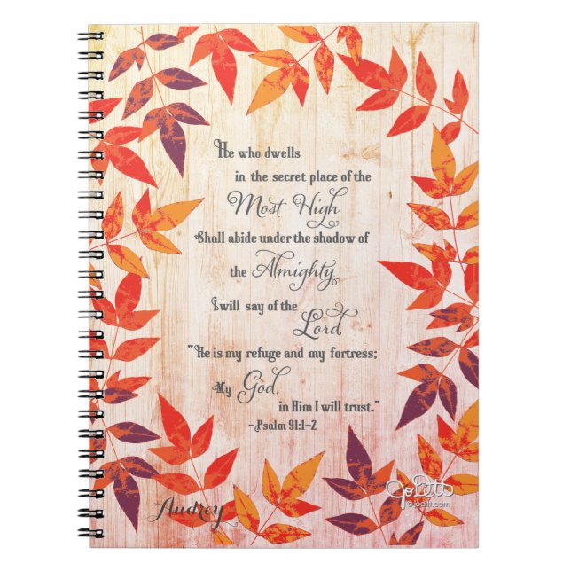 Psalm 91 Bible Verse Personalized Prayer Journal (Front)