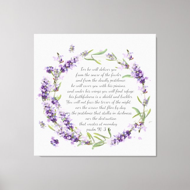 Psalm 91 canvas print (Front)