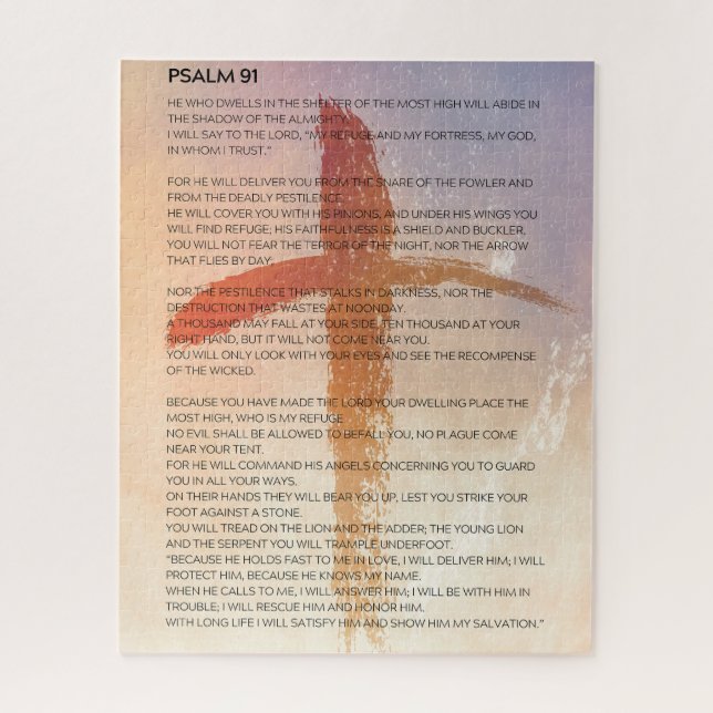 Psalm 91 Cross Painting  Jigsaw Puzzle (Vertical)