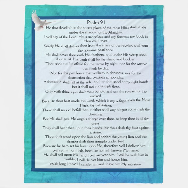 Psalm 91 fleece blanket (Front)
