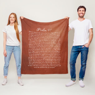 Psalm 91 for Protection Fleece Blanket