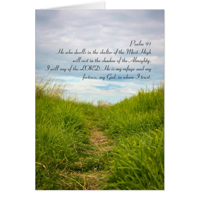 Psalm 91, green grass and a path (Front)