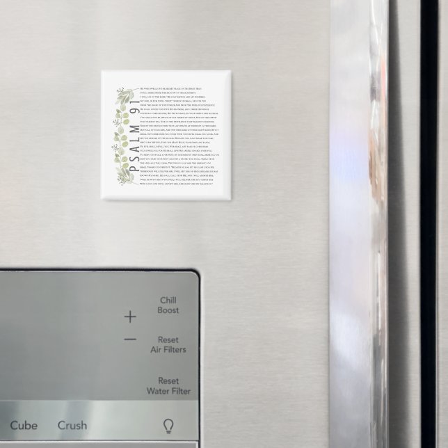 Psalm 91 Greenery Scripture Magnet (In Situ (Fridge))