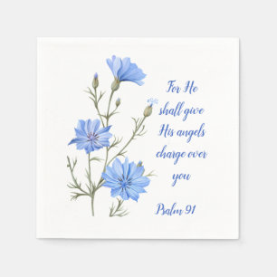 Psalm 91 He Shall Give His Angels Inspirational  Napkin