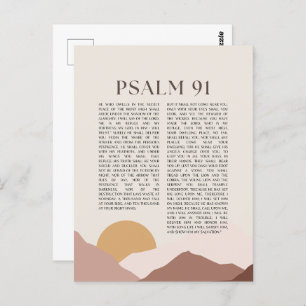 Psalm 91 NKJV Bible Verse Postcard