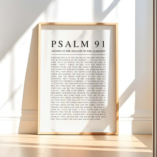 Psalm 91 NKJV Bible Verse Poster