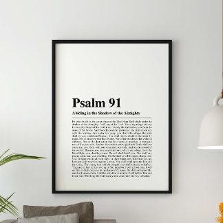 Psalm 91 NKJV Bible Verse Poster