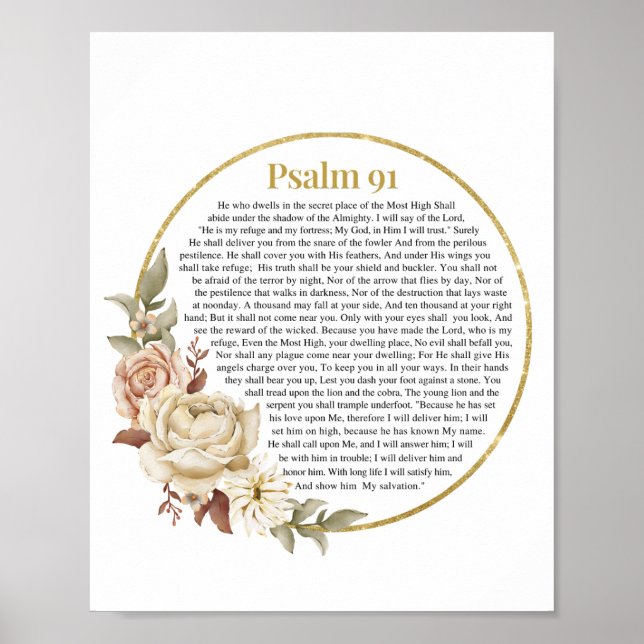Psalm 91 NKJV Poster (Front)