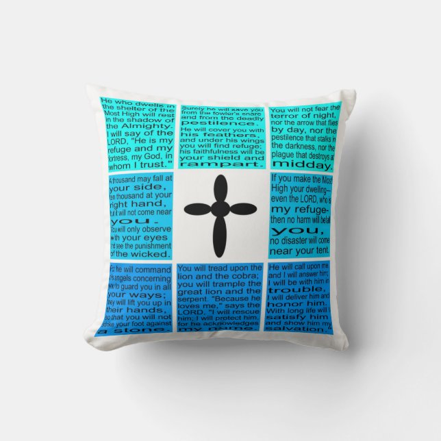 Psalm 91 Pillow (Front)