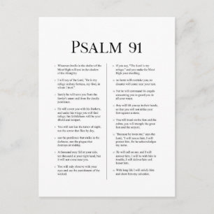 Psalm 91  postcard