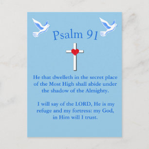 Psalm 91 postcard