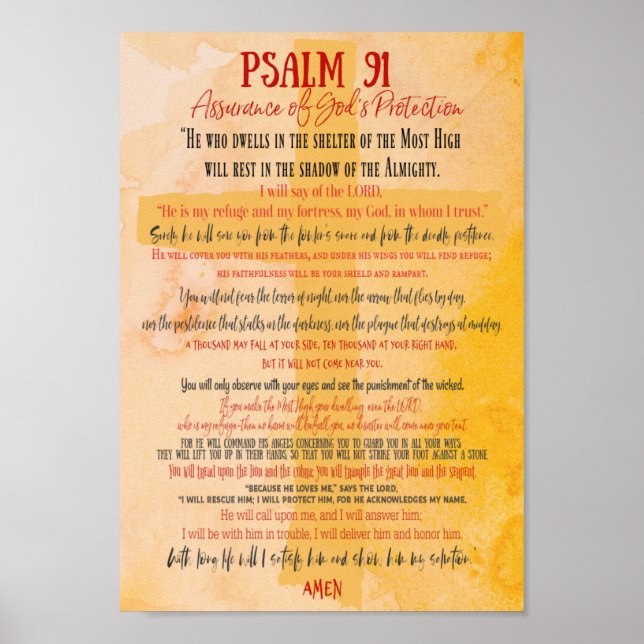PSALM 91 Prayer Poster (Front)