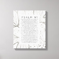 Psalm 91 Scripture Art Botanical Leaf