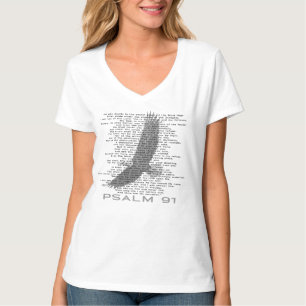 Psalm 91 Scripture Art with Eagle T shirt