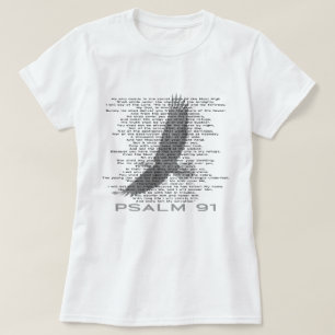 Psalm 91 Scripture Art with Eagle T shirt